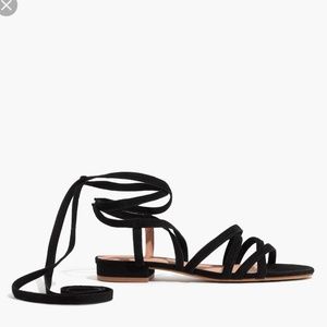 Madewell Holly ankle strap suede sandals. NWT
